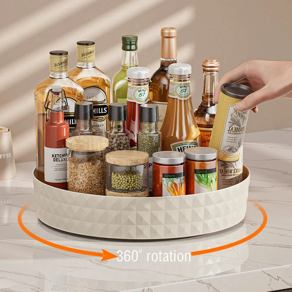 360° Rotating Spice Rack Organizer – Kitchen Storage