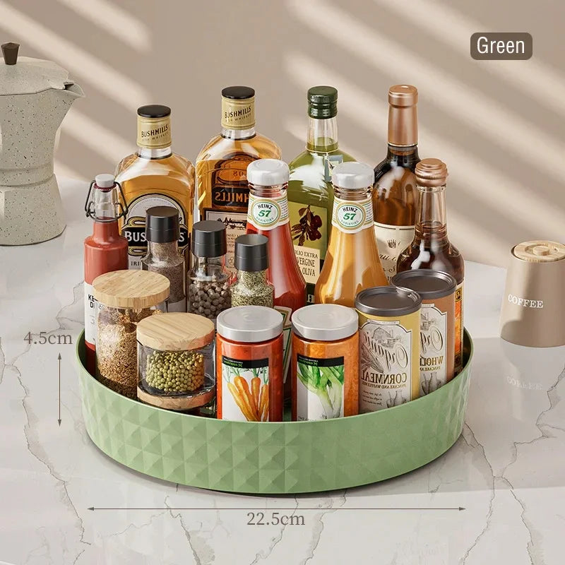 360° Rotating Spice Rack Organizer – Kitchen Storage