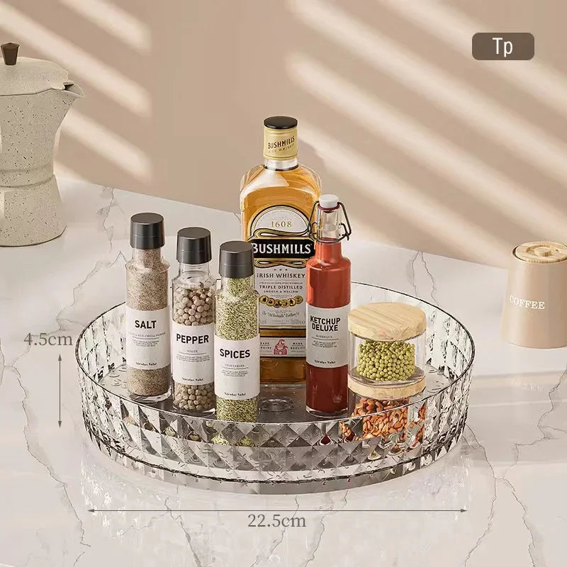 360° Rotating Spice Rack Organizer – Kitchen Storage