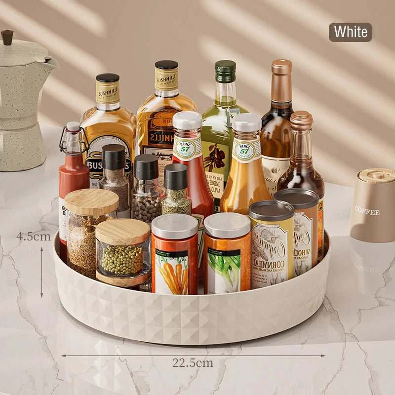 360° Rotating Spice Rack Organizer – Kitchen Storage