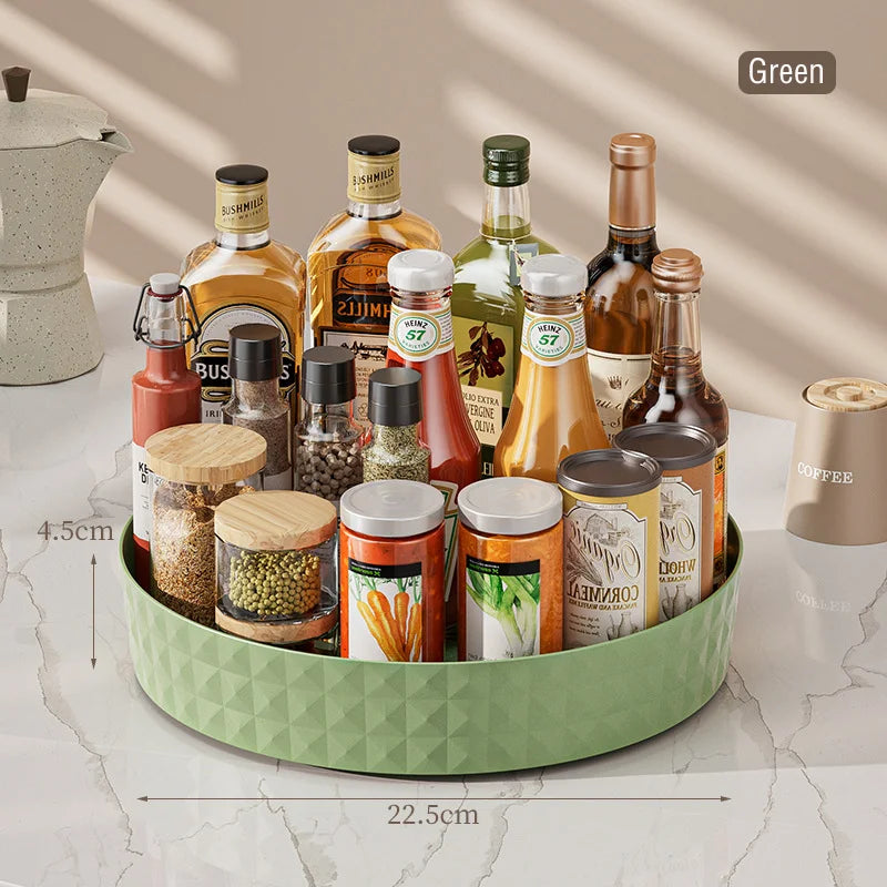 360° Rotating Spice Rack Organizer – Kitchen Storage